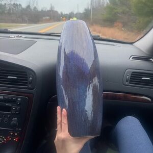 . Tall Hand Dipped Heavy Pottery Vase decorative high quality pottery drip glaze